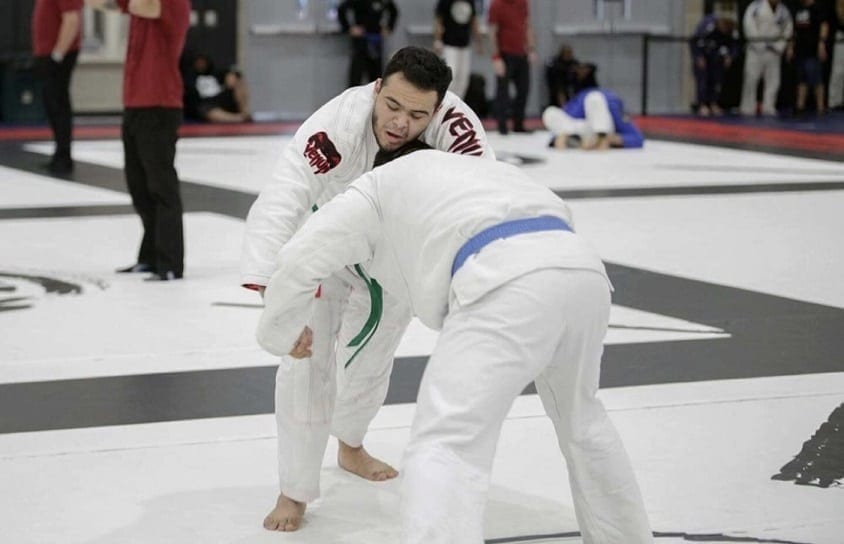 Jacob sparring at a Jiu-Jitsu competition of the Jiu-Jitsu World League at Blue Belt