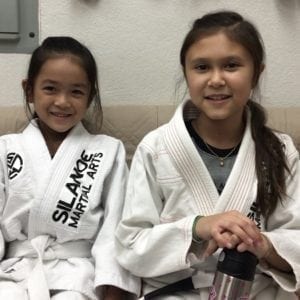 Allison and her cousin Emma both from Alhambra are students in the Jiu-Jitsu kids program