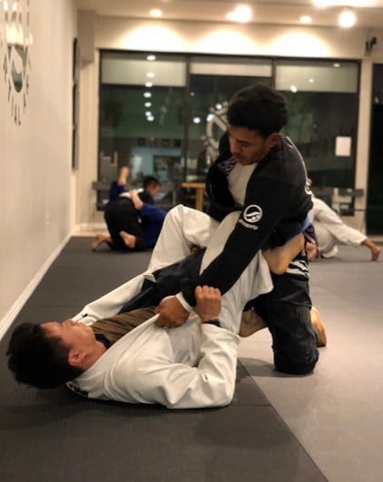 Antonio sparring in Gi Jiu-Jitsu All Levels Adults Program