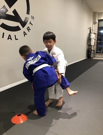 Ian in the BJJ kids program at the Alhambra San Gabriel location