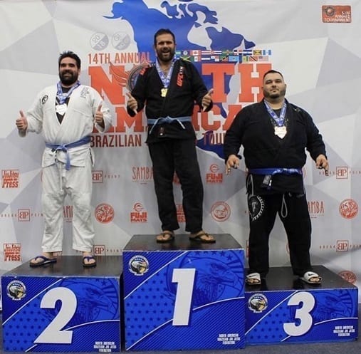 Silanoe Martial Arts student Dave Hall on the Podium 